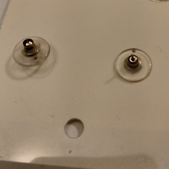 Gold Pink Flamingo Rhinestone Earrings Tropical Statement Coastal Tiki - Picture 5 of 5